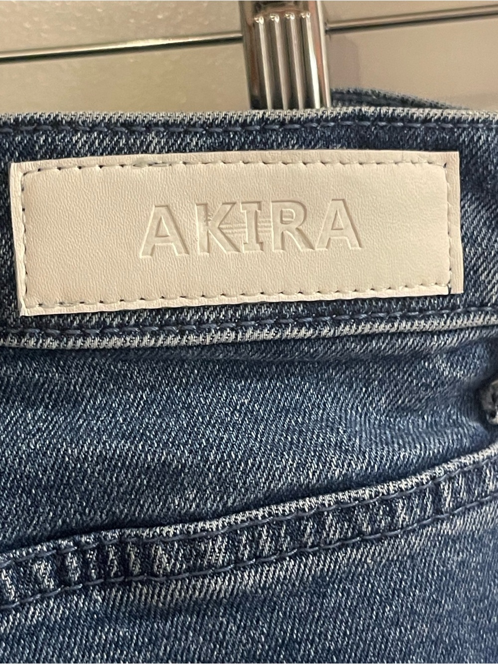 AKIRA High Rise Rhinestone Skinny Jeans - Picture 3 of 8
